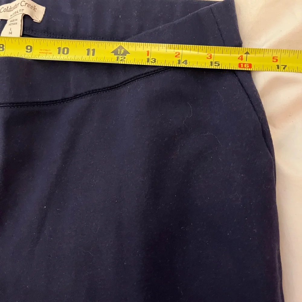 Coldwater Creek Blue Natural Fit Sz large, 14 Stretch Travel Athletic Comfort